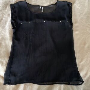 Sheer Black Top - Size XS